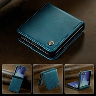 Luxury Leather Case For Samsung Galaxy Z Flip 8 7 Flip7 Flip8 5G 2025 Classic Book Funda Samsung Z F