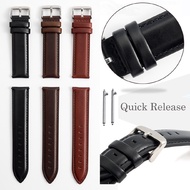 18mm 20mm 22mm Leather Wristwatch Band Quick Release Watch Strap For Fossil Huawei Universal