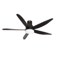 KDK DC CEILING FAN WITH LED LIGHT AND REMOTE 1.5M U60FWS SHORT ROD (BLACK) - INSTALLATION CHARGES APPLIES