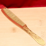 Brass Hairdressing Comb Baifu Dragon Phoenix Non-Fading Pure Copper Comb Small Copperware Retro Hair