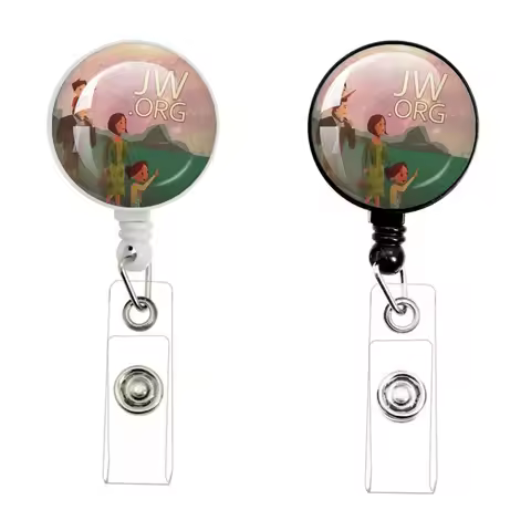 Best Life Ever JW.ORG Jehovah's Witnesses Black/White Retractable Badge Reel Work Card Clip ID Name 