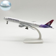 TimeHebay 20CM Alloy Aircraft Hawaiian Airlines Boeing 777 Airlines Plane Models With Landing Gear K