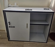 灰色趟門收納櫃 100cm x 40cm x 85cm