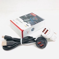 [FLECO F-87 ] Car Saver Motorcycle Car Charger FLECO F-87 33W LED + MICRO USB CABLE Car Charger Flec