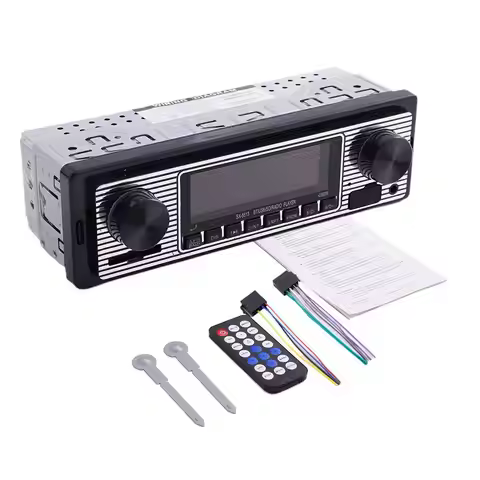 Car Radio Vintage MP3 Player FM Tuner Stereo USB AUX Classic Car Retro Audio Receiver Speaker Access