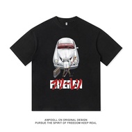 Frieren X Akira Collaboration Anime Summer American Style Pure Cotton Short Sleeve T-Shirt Men's Loo