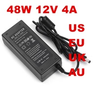 AC 110-240V 12V 4A 48W Universal Power Adapter Supply Charger adaptor US EU for LED light strips mot