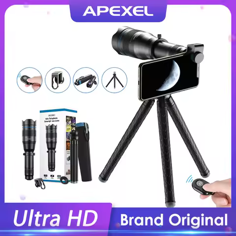 APEXEL 60X Mobile Phone Telephoto zoom Lens Monocular Telescopeastronomical+extendable tripod for iP
