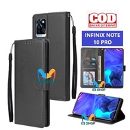 CASE HP INFINIX NOTE 10 PRO LEATHER FLIP COVERSTANDING DOMPET CASING