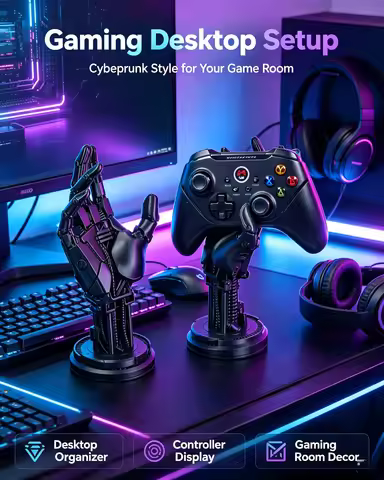 3D Printed Robotic Arm Game Controller Stand Cyberpunk Ornament desktop PS45 Xbox Switch Rack