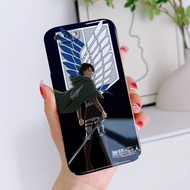 Feilin Acrylic Hard case Compatible For OPPO A3S A5 2020 A5S A7 A9 2020 A12 A12S A12E aesthetics Phone casing Pattern Attack On Titan Eren Jaeger Accessories hp casing Mobile cassing full cover