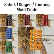 (NS-Cinde) Belt Lontong/ - Cinde Motif in Full Colors || Pre-wedding Accessories