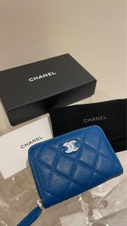 Chanel 土耳其藍短夾/卡夾 #23情人節