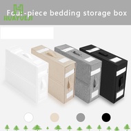 HUAYUEJI Bed Sheet Set Storage Box, Bedding Storage Zipper Foldable Bedding Organizer, Convenient Vi