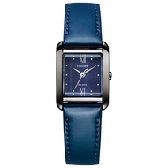 Citizen Eco-Drive Blue Dial Milanese &amp; Leather Strap Women Watch EW5597-63L