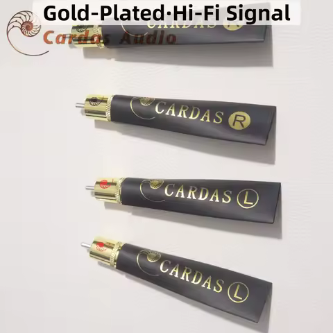 4pcs CARDAS original Non-magnetic RCA male Plug gold Plated hifi Audio Connector AV Terminal Send lo