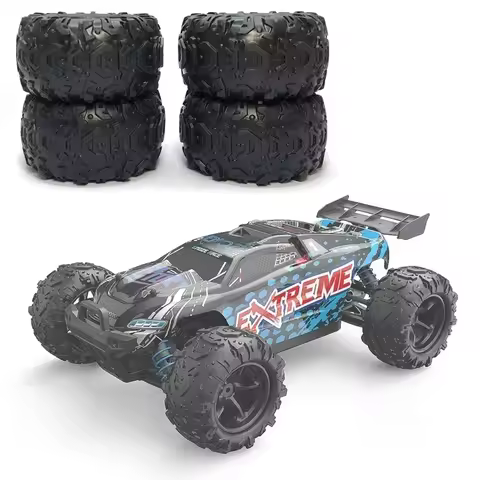 4Pcs Tire Tyre Wheel PX9300-21 For Pxtoys Enoze 9300 9302 9300E 9302E 9303E 9304E 1/18 RC Car Spare 