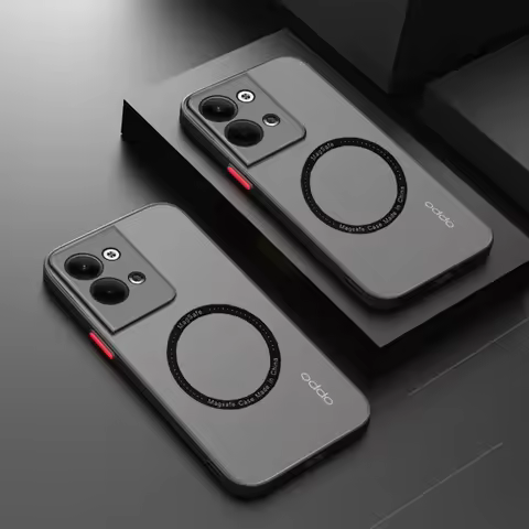 Luxury For Magsafe Magnetic Wireless Charging Matte Case For oppo reno 9 6 7 8 10 pro plus A98 A78 7