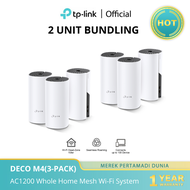 TP-Link Deco M4 (3 paket) AC1200 Sistem Wi-Fi Mesh Seluruh Rumah / WiFi Mesh Dual Band AC / Router M