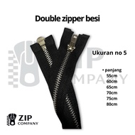 (12 pcs) 2 Head Zipper Double Zipper/ 2way Jacket Zipper/ Two Head Auto Lock Length 55 - 80cm NO. 5 