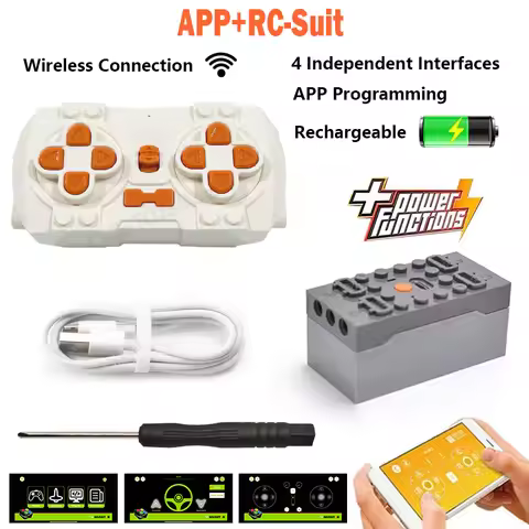 High-Tech Technical Motor 2.4G Bluetooth APP Module RC DIY Building Blocks MOC PF Power Function Upg