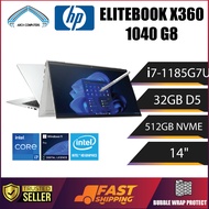 HP ELITEBOOK X360 1040 G8 | i7-11TH GEN | 32GB D5 | 512GB/1TB/2TB NVME GEN 4 | 14"SCREEN | WORK & ST