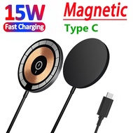 15W Wireless Charger Magnetic แท่นชาร์จไร้สาย ที่ชาร์จแม่เหล็กไร้สาย สําหรับ iPhone 14 13 12 Samsung earphone เครื่องชาร์จชาร์จเร็ว