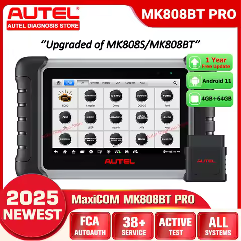 2025 Autel MK808BT PRO Scanner OBD2 Code Readers & Scan Tools Bi-Directional Control, 38+ Services A