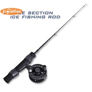 LEO 51cm Fishing Pole Winter Fiberglass Fishing Pole with Reel Portable Ultra-short Antiskid Grip Tackle Pesca Fisherman Gear