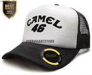 Topi Trucker Jaring CAMEL 46 - Hitam Putih JK