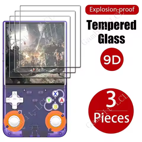 3PCS 9H HD Tempered Glass For R36 Ultra GameHero ON R36Ultra MAX Pro Plus R36MAX R36PRO Games Screen