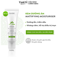 Kem dưỡng cho da dầu mụn BABE Stop AKN Mattifying Moisturiser 50ml