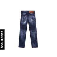 D DSQUARED2/D2 Power Autumn Winter Ladies Straight Loose Trendy Ripped Patch Trousers Jeans