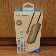 門市全新現貨‼️ Vention 6合1 USB-C Docking Station USB HUB［TOHHB］