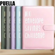 PUELLA 100 Envelope Challenge Notebook, Cash Budget Colorful 100 Day Challenge Budget Binder, Save M