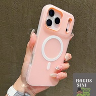 SFcuteColorMix Casing Simple Candy Color 2 IN 1 Magnetic Phone Case for iPhone 16 17 Pro Max 15 14 1
