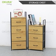 OKURA Storage Chest Drawers Cupboards Cabinet Wardrobe Living Room Furniture Rak Baju Almari Bedroom