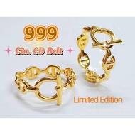 Wing Sing 999 Cincin CD Belt Fashion Ring Emas 999/999 Limited Edition