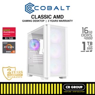 COBALT CLASSIC AMD - Ryzen 5 8400F/7 8700F - Dual RX7600 8GB - 16GB/32GB RAM - 1TB/2TB SSD (3Yrs War