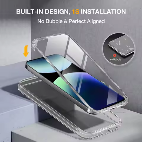 360 Full Clear Phone Case for Xiaomi POCO F7 Ultra F7 Pro Mi 15T Pro Mi15t Mi 15 Redmi K80 Dual Side