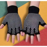 Knitted Gloves BlackPOLOS 1/ 2 Fingers and Full Fingers