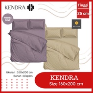 SPREI KENDRA POLOS EMBOSS UKURAN QUEEN 160X200CM T.25CM
