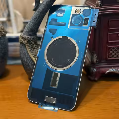 1PCS Compatible with Phone 15 15 Plus Rear Back Glass Cover,Glass Back Panel Assembly With Magnets &