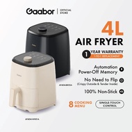 Gaabor- Sirim Air Fryer 4L Kuasa Rendah, 8 Menu, Salutan Tidak Melekat, Mesin Goreng Tanpa Minyak AF