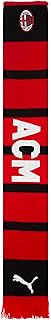 Puma 054815 Men's Soccer Football Italy Serie A Scarf ACM ESS Scarf For All Time Red White (01) Free