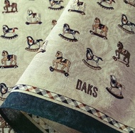 DAKS 古董手帕 搖搖馬 19 x 19 英吋