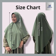 Huyun.. Alwira.Outfit Jilbab Instan Size L Original By Alwira