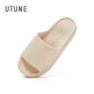 UTUNE สไลด์นุ่มสำหรับผู้หญิงผู้ชายลื่นในร่มบ้านรองเท้าแตะรองเท้าห้องน้ำแสงฤดูร้อน