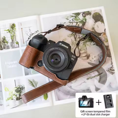 Suitable for Canon EOS R5 protective case R6 camera cover R6 Mark 2 II base camera bag EOS R7 leathe