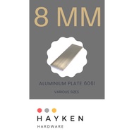 Hayken Aluminium Flat Bar Aluminium Plate Sheet (8mm T)
